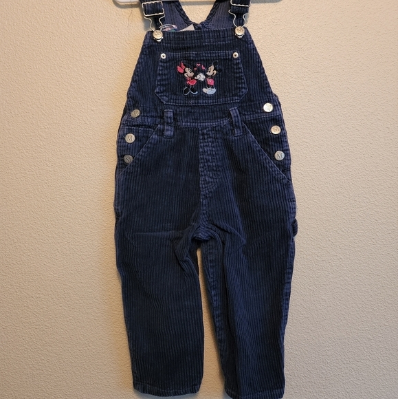 Minnie Mouse Corduroy Overalls Toddler Vintage - Picture 1 of 9